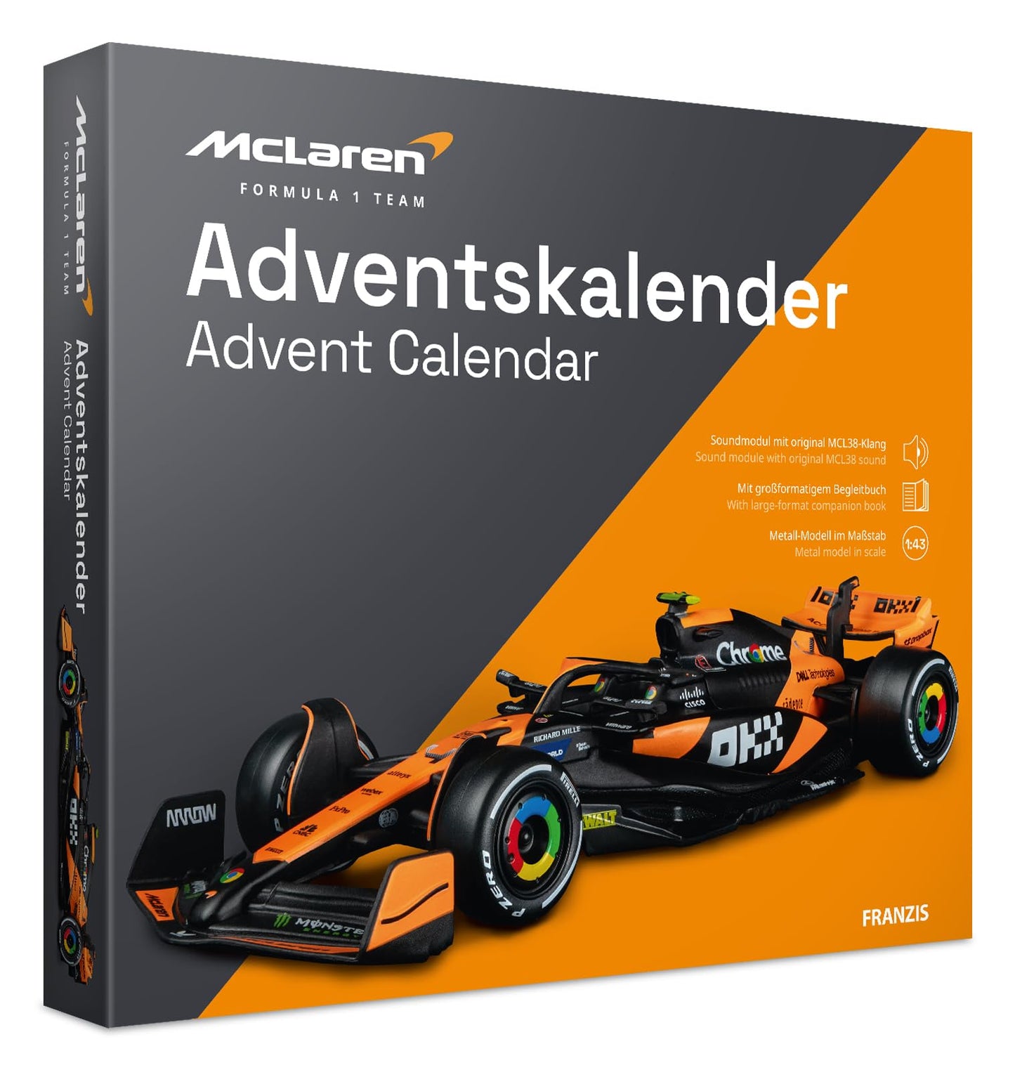 McLaren MCL38 Advent Calendar 1:43